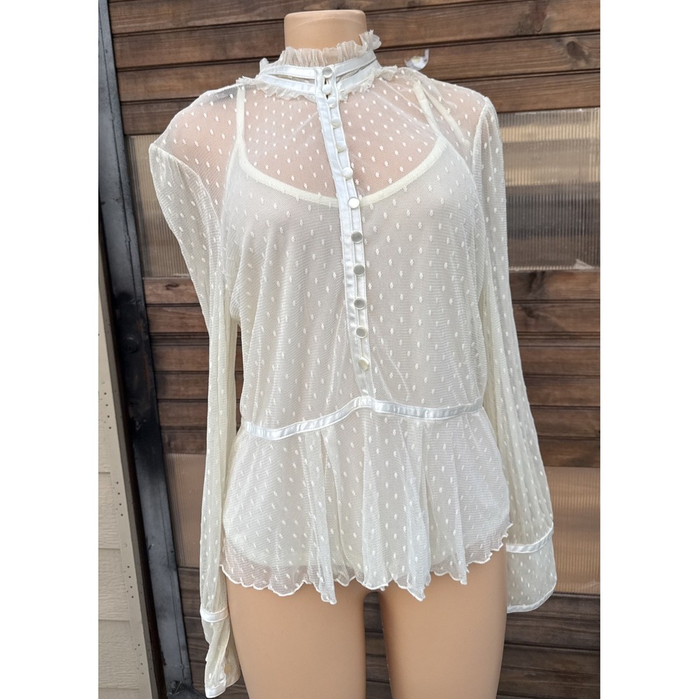 INC International Concepts Women's Mock-Neck Top Size XL. Color Pearl